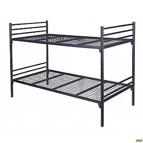 Ліжко двоярусне АМФ-2 металеве сітка 90х200 см без бортиків для дорослих