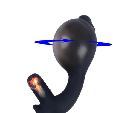 Надувний анальний розширювач із вібрацією, Анальне вібро корок із грушею, інтимні іграшки для сексу, фото 1