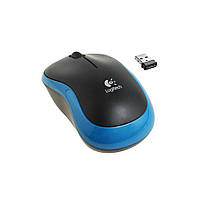 Миша бездротова USB Logitech Wireless Mouse M185 (910-002239) чорн.+синя