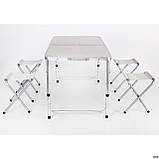 Набор столик складной с табуретками Барбекю комплект переносной, фото 4