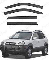 Ветровики Hyundai Tucson JM с 2004-2010 (на скотче)\Дефлекторы окон Хюндай Туксон 1