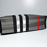 Косметичка прямокутна жіноча шкірозамінник сіра карта, фото 3