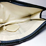 Косметичка прямокутна жіноча шкірозамінник сіра карта, фото 5