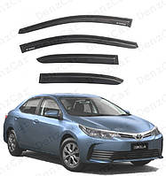 Ветровики Toyota Corolla Sd 2013- (на скотче)\Дефлекторы окон Тойота Корола седан