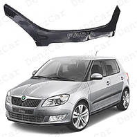 Дефлектор капота Skoda Fabia II 2007-2010\Мухобойка Шкода Фабия 2