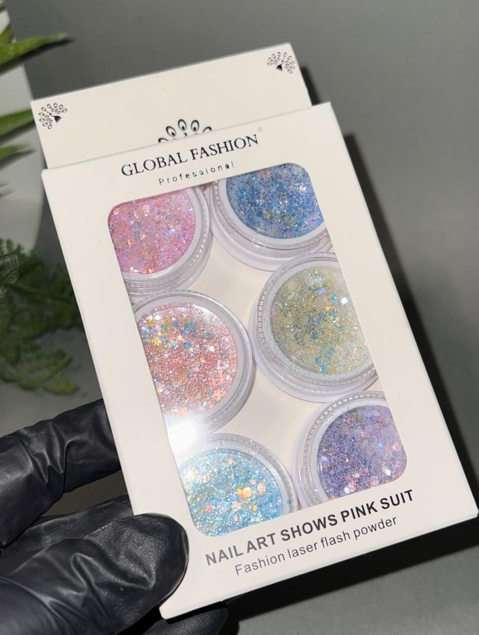 Блискітки мікс Global Fashion набір 6шт