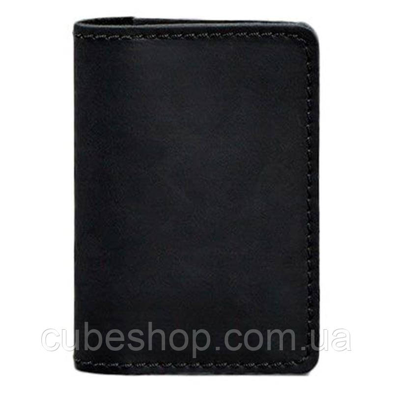 Кард-кейс 6.0 (чорний) шкіра Crazy Horse