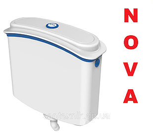Бачок 4094 - Пластиковий кнопковий NOVA (до чаші Генуя) з арматурою в комплекті