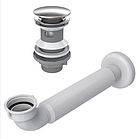 Сифон для умивальника із силіконовою мембраною, SEA. з переливом.