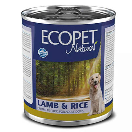 Вологий корм для собак Farmina Ecopet Natural Dog Lamb & Rice з ягнятком, 300 г, фото 1