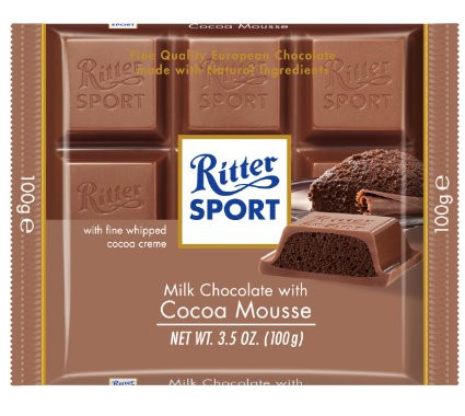 Шоколад Ritter Sport Kakao-Mouse (Риттер Спорт із шоколадним мусом), 100 г