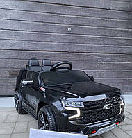 Дитячий електромобіль Джип Chevrolet Tahoe M 4958 EBLR-2, шкіряне сидіння, колеса EVA, чорний