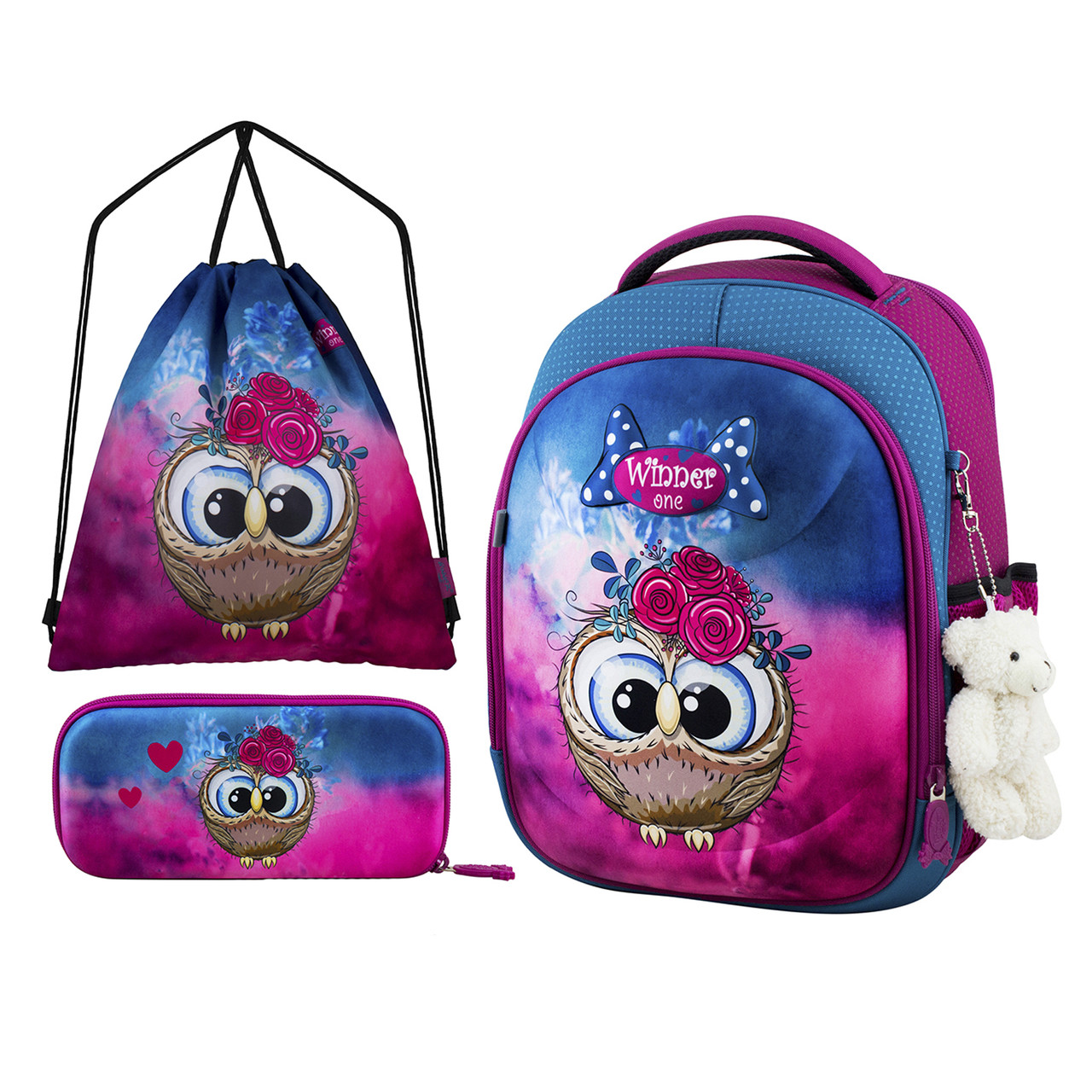 Шкільний ранець для дівчаток Winner One 6014 Full Set