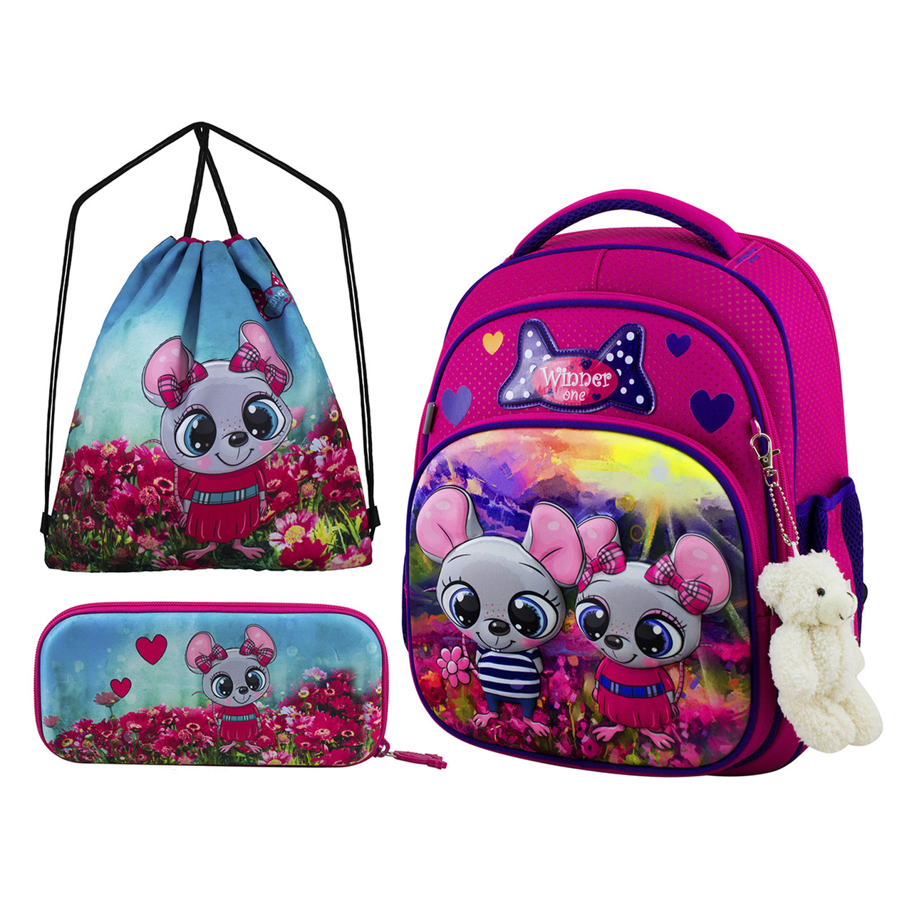 Шкільний ранець для дівчаток Winner 7004 Full Set