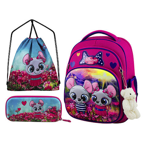 Шкільний ранець для дівчаток Winner 7004 Full Set, фото 1