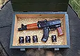 Автомат Калашникова "АКС-74У" набір для алкоголю у дерев'яному ящику - подарунок для військових чоловіків, фото 2