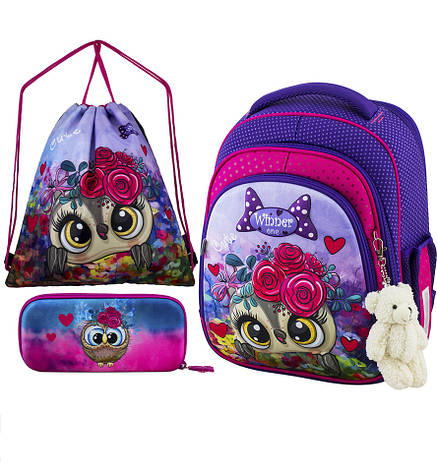 Шкільний ранець для дівчаток Winner 5006 Full Set, фото 1