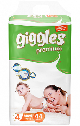 Підгузки дитячі Giggles Premium 4 Maxi 7-18 кг 44 шт