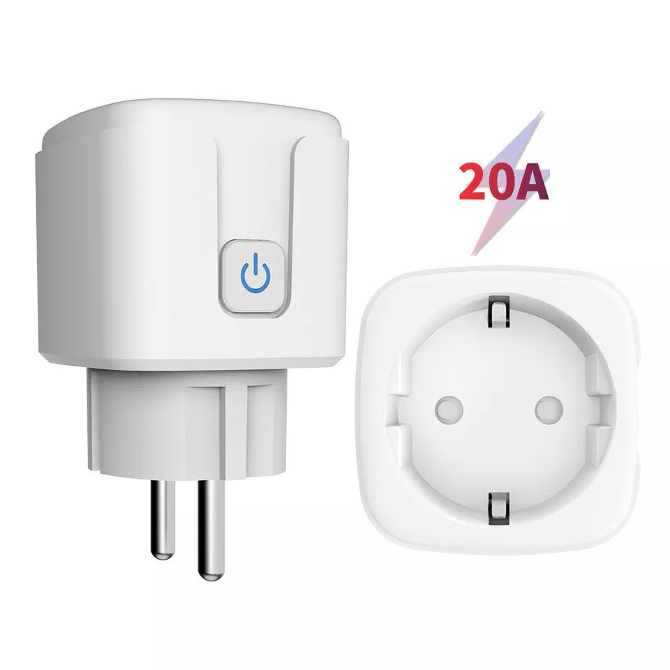 Купить Умная розетка Tuya Smart WiFi Head 20А со счетчиком ...