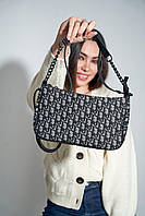 Модная каркасная женская сумочка багет эко-кожи с цепочкой, жесткая молодежная мини сумка Луна WeLassie С принтом