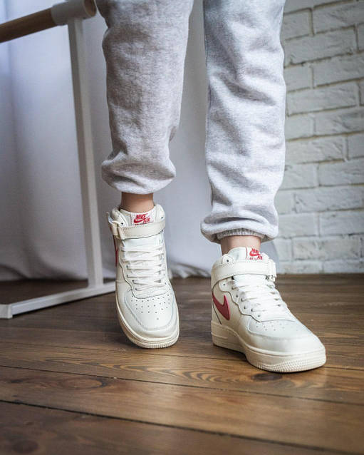 Nike air force 1 mid sail university red clearance