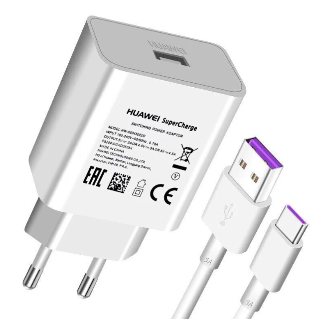 Мережевий зарядний пристрій зарядне Huawei Super CHARDGE 40W 5A Type-C 2 в 1