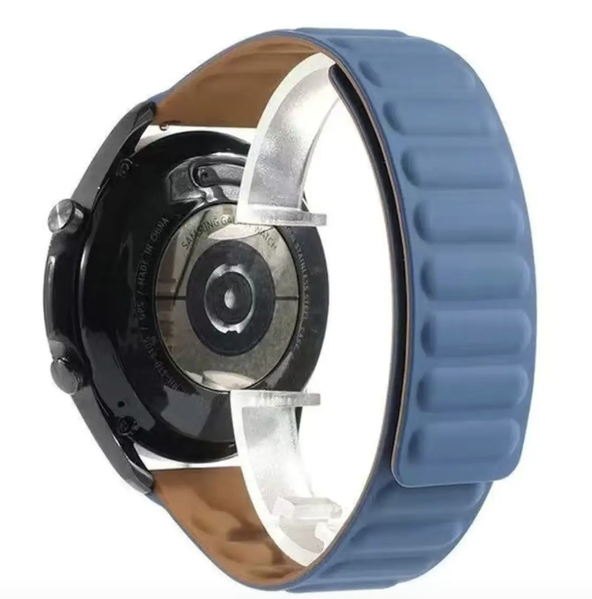Ремінець силіконовий магнітний MagStrap 20 мм Samsung Galaxy Watch 4 | AMAZFIT Bip | GTS | GTR, Синій