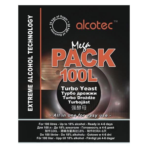 Турбо дріжджі Alcotec Mega Pack на 100 літрів - 25 кілограм цукру Великобританія - алкотек Мега Пак, фото 1