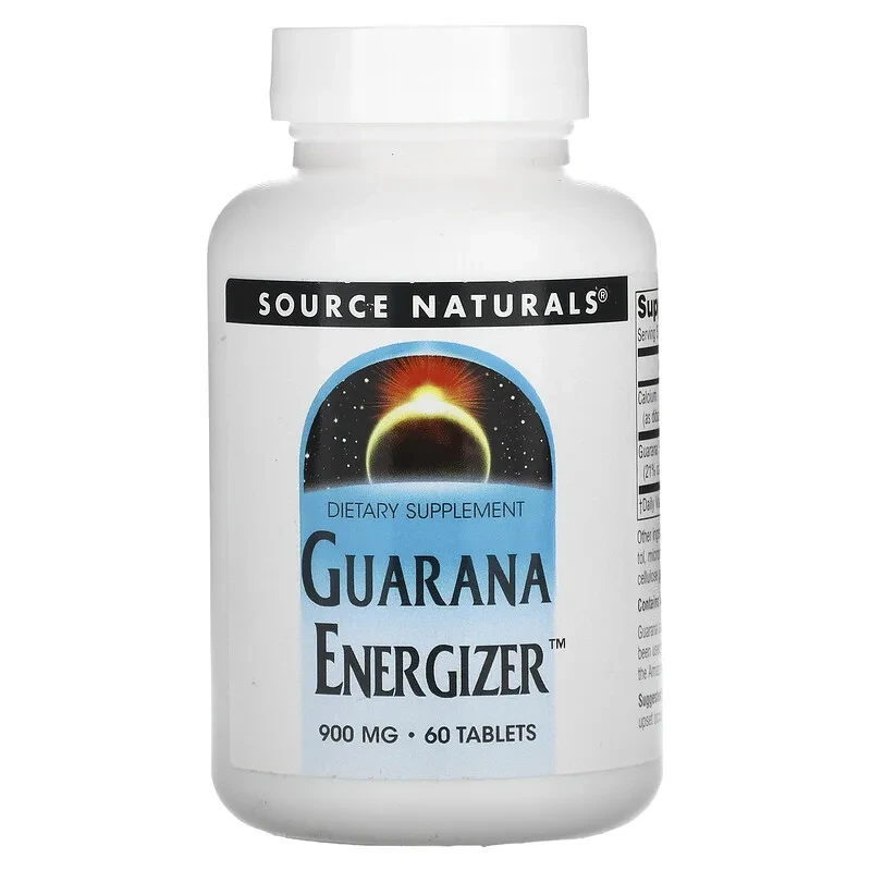 Source Naturals, Guarana Energizer, Гуарана, 900 мг, 60 таблеток, фото 1