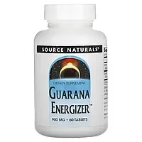 Source Naturals, Guarana Energizer, Гуарана, 900 мг, 60 таблеток