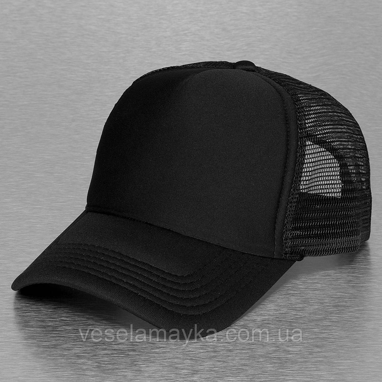 Чорна кепка тракер, фото 1