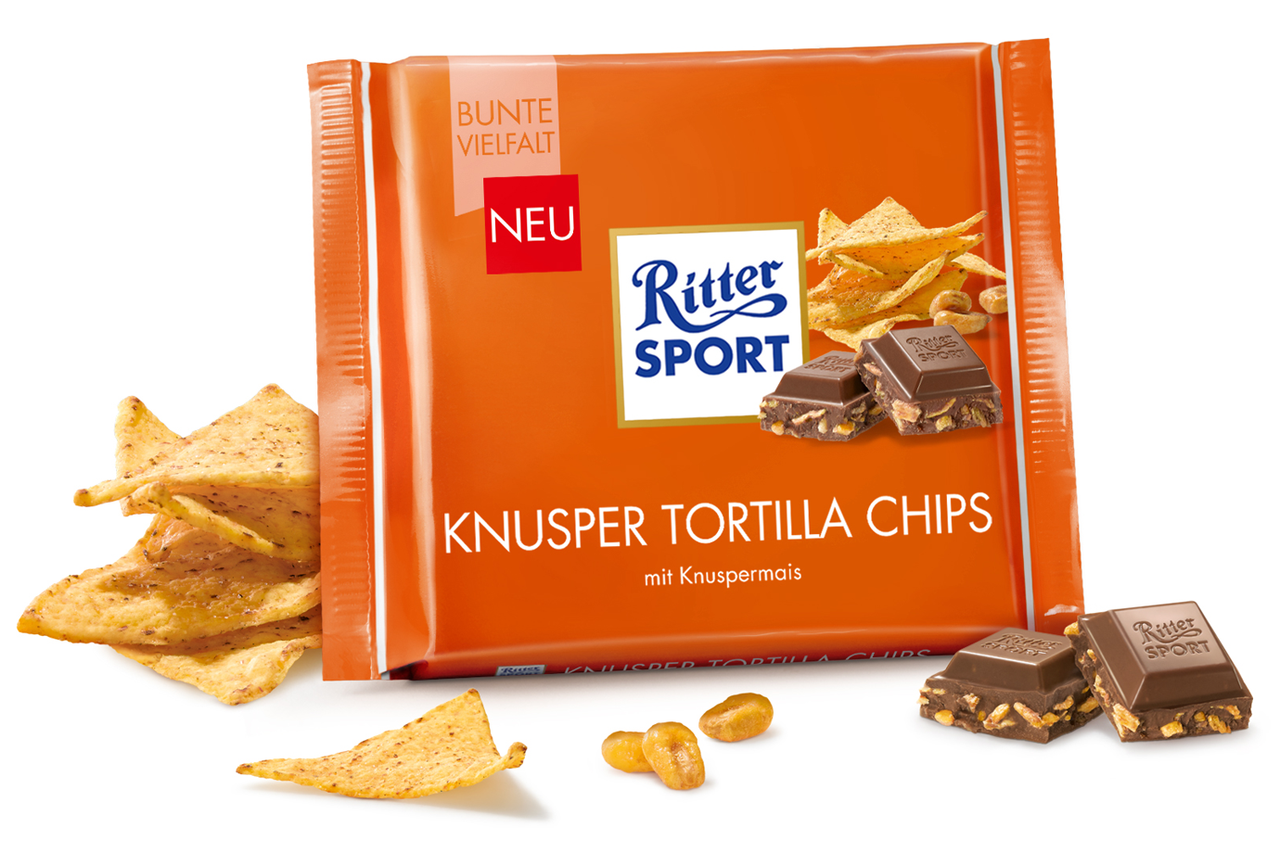 Шоколад Ritter Sport Knusper Tortilla Chips (Риттер Спорт с чипсами), 100 г - фото 2 - id-p293867941