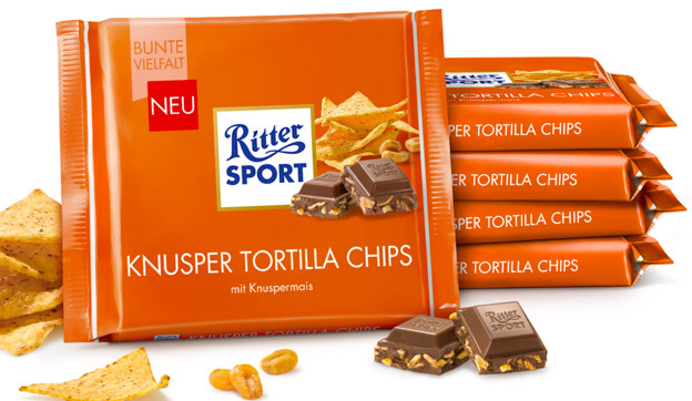 Шоколад Ritter Sport Knusper Tortilla Chips (Риттер Спорт с чипсами), 100 г - фото 4 - id-p293867941