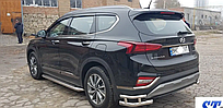 Захист заднього бампера на Hyundai Santafe (c 2018--)