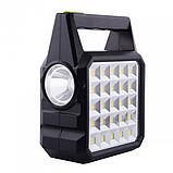 Зарядна станція портативна Gdtimes GD-105 з 3 лампами та сонячною панеллю 8273, фото 2