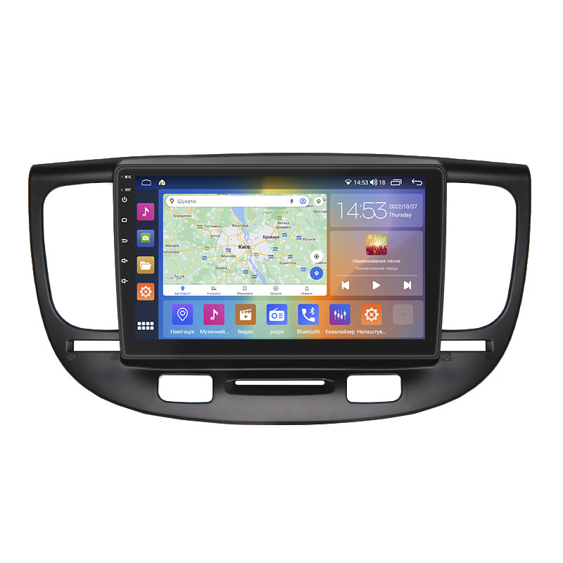 Штатна магнітола Lesko для Kia Rio II Рестайлінг 2009-2011 екран 9" 2/32 Gb CarPlay 4G Wi-Fi GPS Prime Кіа 3шт