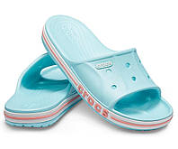 Crocs Bayband Slide Ice Blue/Melon жіночі сланці шльопанці блакитні