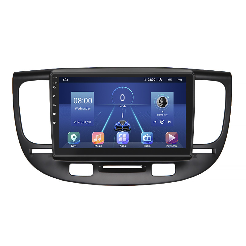 Штатна магнітола Lesko для Kia Rio II 2005-2009 екран 9" 2/32Gb 4G Wi-Fi GPS Top Кіа Ріо