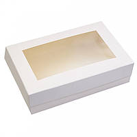Картонная коробка для зефира и эклеров с окошком (265*180*65)