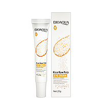 Крем для кожи вокруг глаз осветляющий Bioaqua Rice Raw Pulp Eye Cream с экстрактом риса