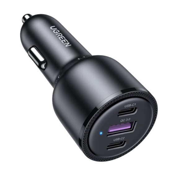 Автомобільний зарядний пристрій Ugreen 2x USB Type C / 1x USB 69 W Power Delivery Quick Charge Black (CD239)