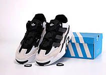 Чоловічі кросівки Adidas Niteball Black White Silver H67360, фото 3