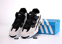 Чоловічі кросівки Adidas Niteball Black White Silver H67360, фото 6