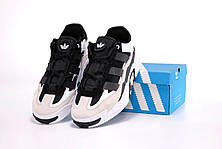 Чоловічі кросівки Adidas Niteball Black White Silver H67360, фото 3