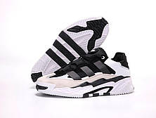 Чоловічі кросівки Adidas Niteball Black White Silver H67360, фото 2