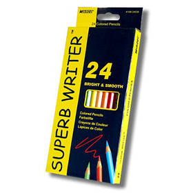 Олівці 24 кольори шестигранні, Superb Writer, 4100-24CB, TM"Marco"