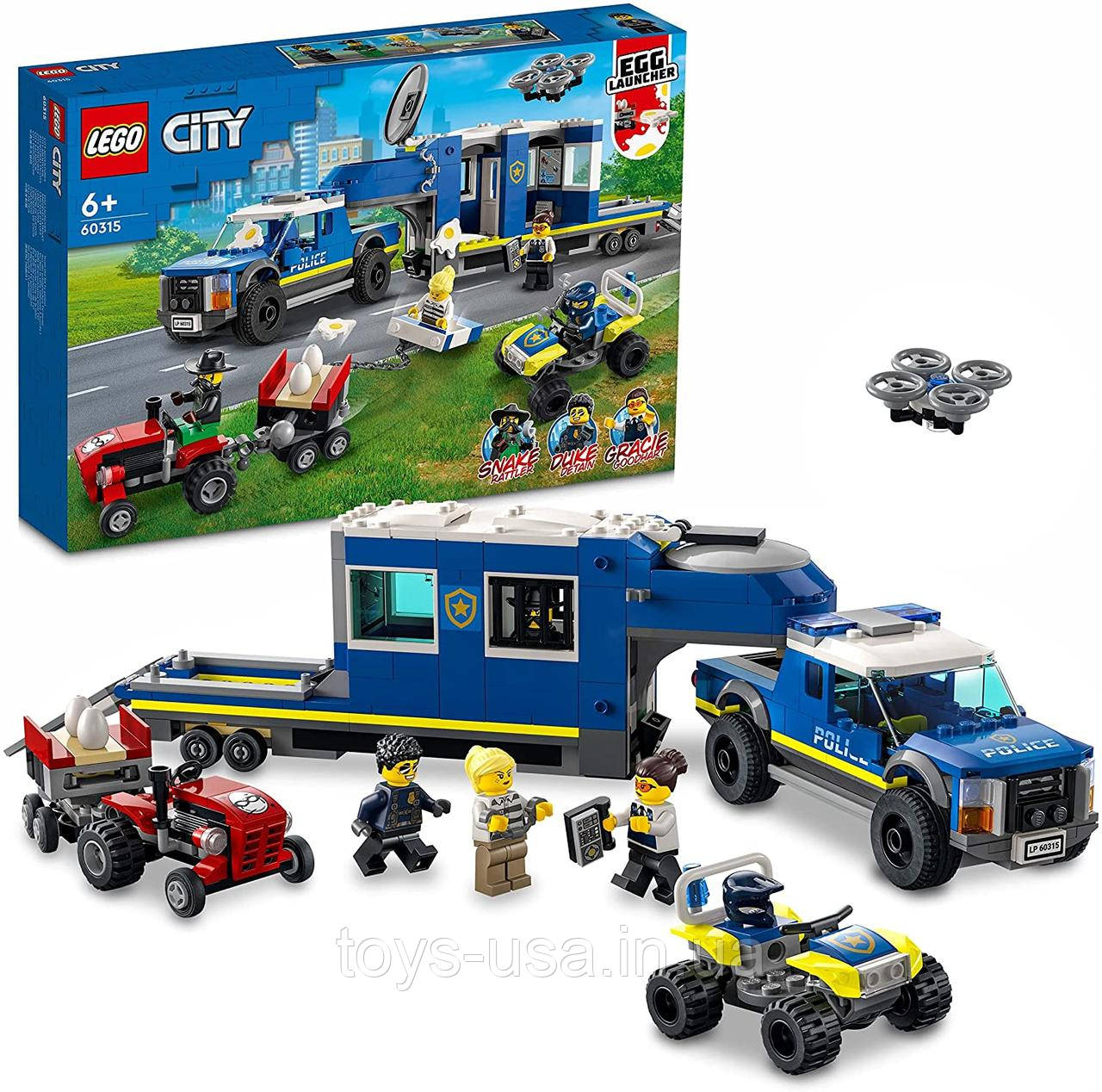 Лего Сити LEGO City 60315 Police Mobile Command Truck Поліцейська вантажівка з мобільним центром керування