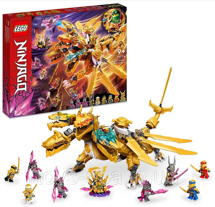 Лего ніндзго LEGO NINJAGO 71774 Золотий Ультра Дракон Ллойда Lloyds Ultra Gold Dragon