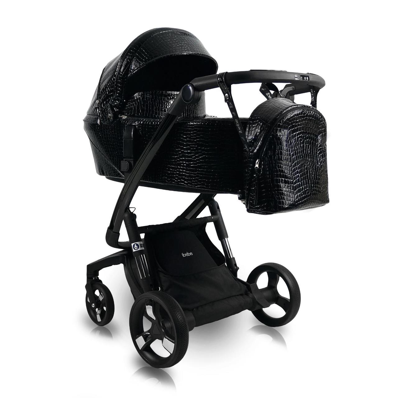 Коляска 2 в 1 Ibebe i-stop 23 Gloss (Екошкіра)