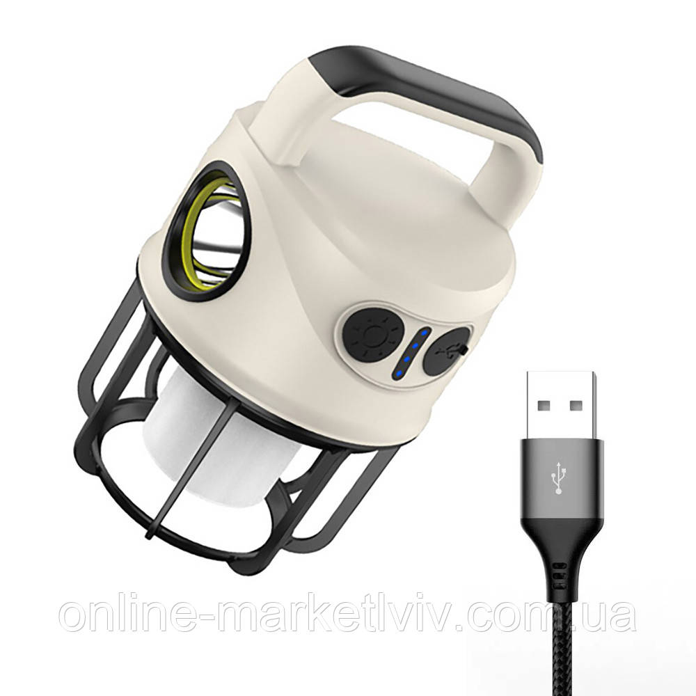 Кемпінговий LED ліхтар, USB, CH-22025 / Ручний акумуляторний ліхтарик / Світлодіодна лампа